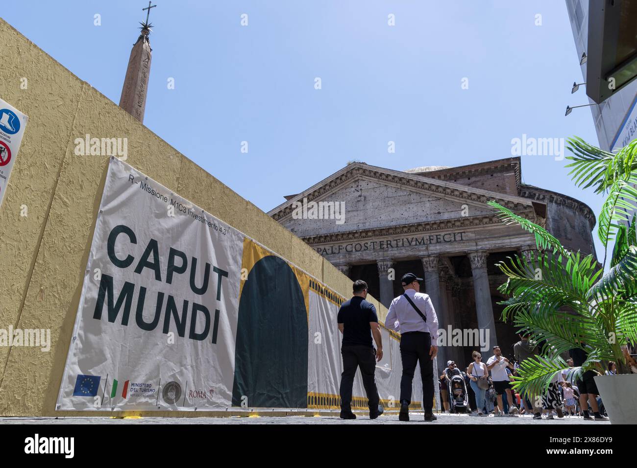 May 23, 2024, Roma, Rm, Italy: View of the Pantheon in Rome with work underway for the 2025 Jubilee (Credit Image: © Matteo Nardone/Pacific Press via ZUMA Press Wire) EDITORIAL USAGE ONLY! Not for Commercial USAGE! Stock Photo