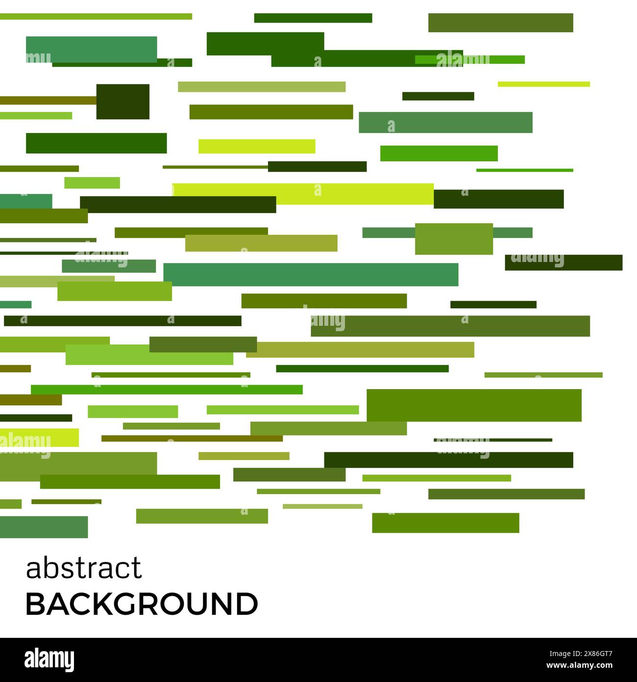 Abstract vector background of green rectangles of different sizes ...