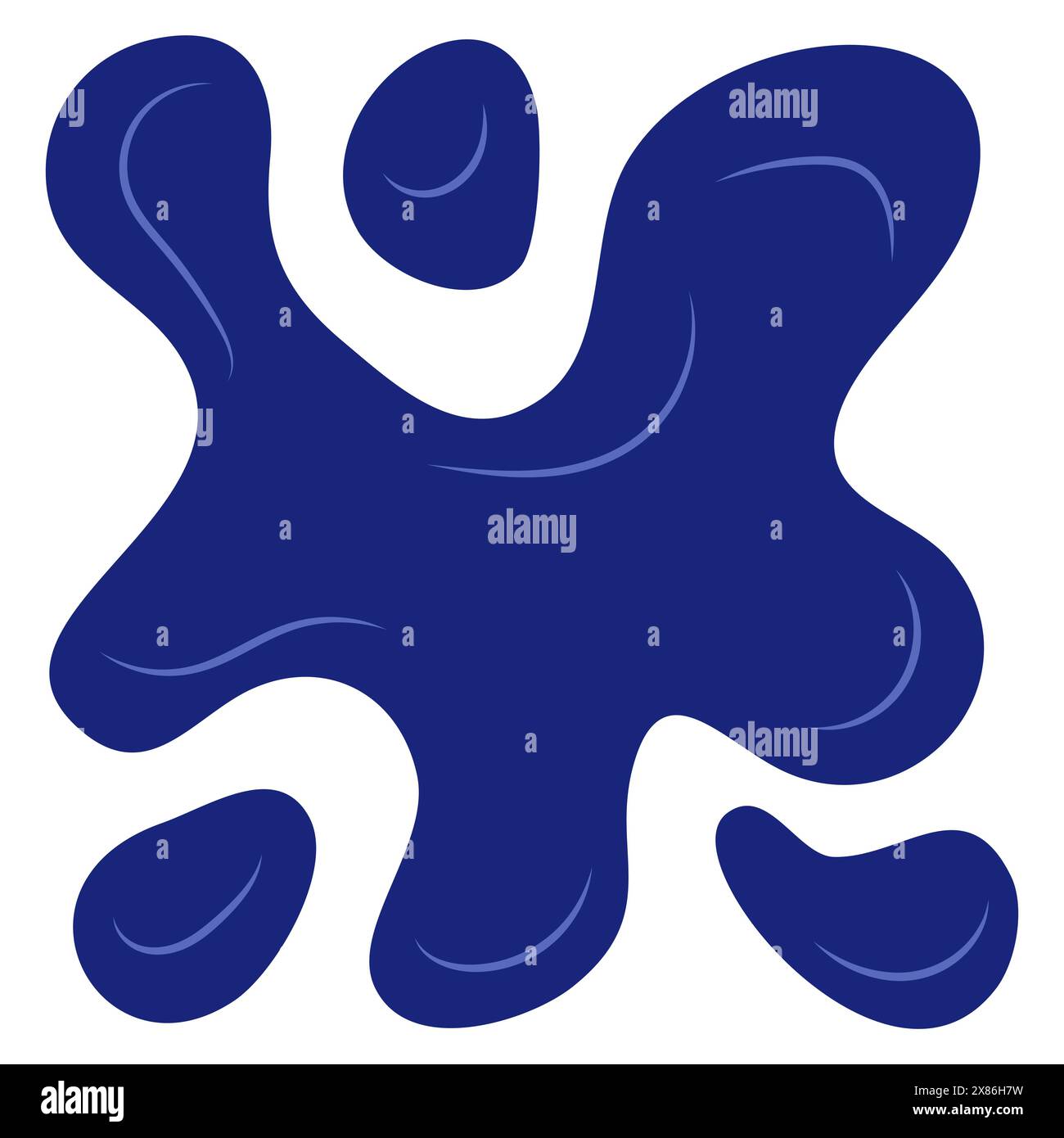 Blue splash on a white background. Vector illustration Stock Vector