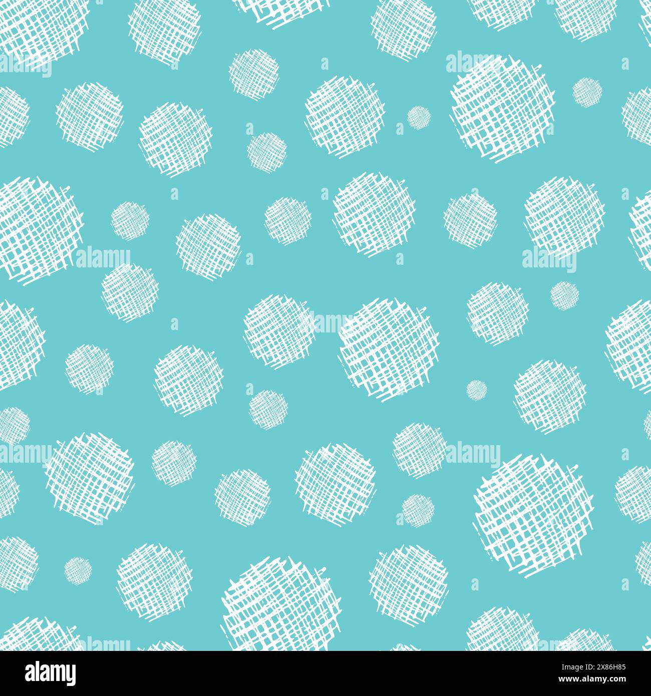 Seamless pattern with hand drawn scribble smear circle. Abstract grunge texture. Vector illustration Stock Vector