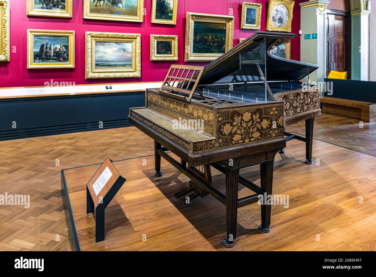 Edward Burne-Jones Grand Piano at the Victoria and Albert Museum Stock Photo