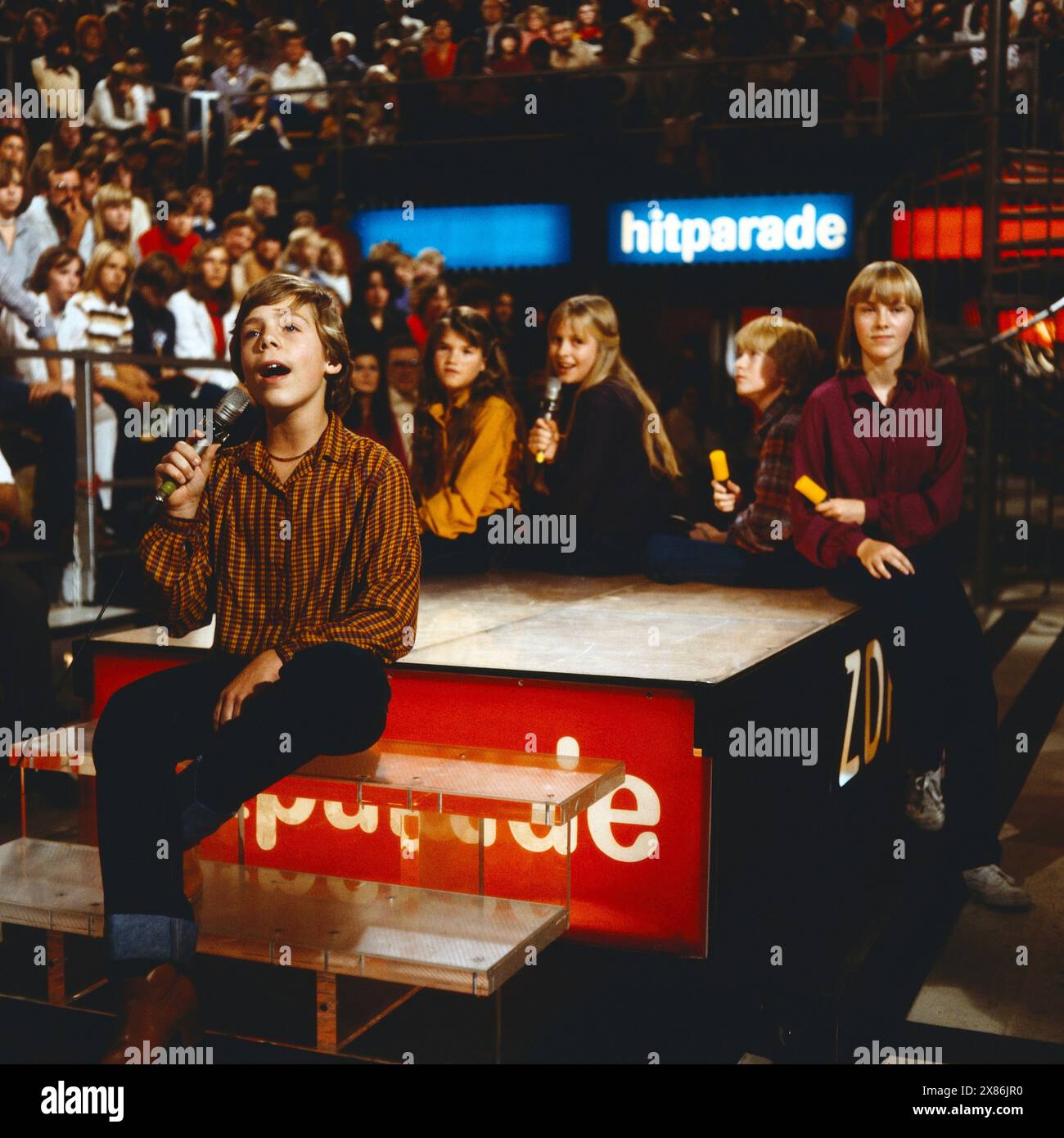 Hitparade, ZDF Musiksendung, 1979, Manuel &amp; Pony, Bild: Sänger Manuel ...