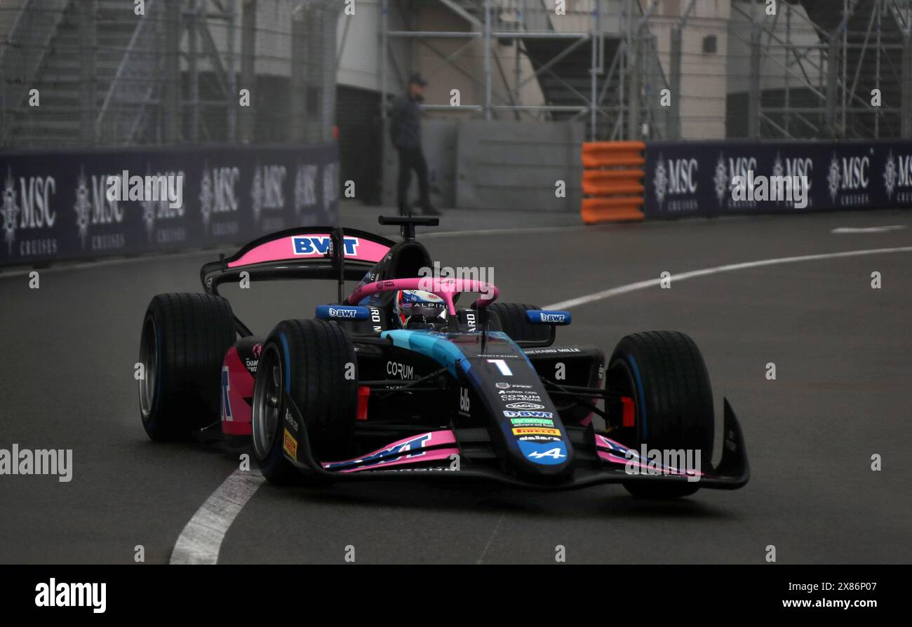 Monaco, France. 23rd May, 2024. © PHOTOPQR/NICE MATIN/Jean François Ottonello ; Monaco ; 23/05/2024 ; 81e Grand Prix de Monaco - Essaid libres Formule 2 - 1 Victor Martins - Art Grand Prix Monaco GP on may 23rd 2024 Credit: MAXPPP/Alamy Live News Stock Photo