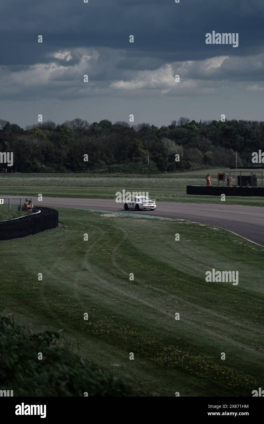 Porsche Spec Racing at Thruxton Motor Circuit Stock Photo - Alamy