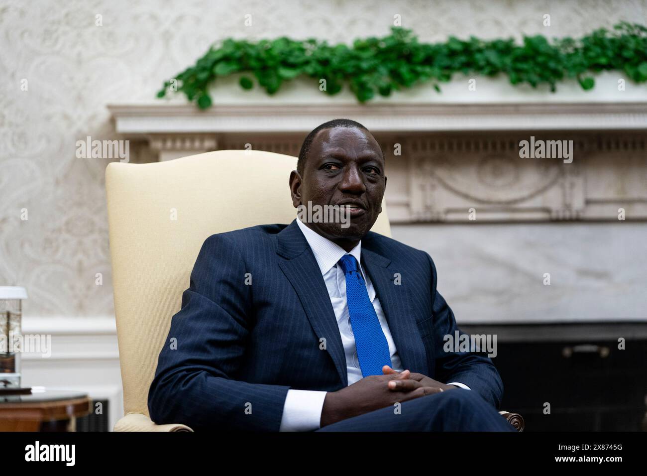 US President Joe Biden, right, and William Ruto, Kenya's president ...