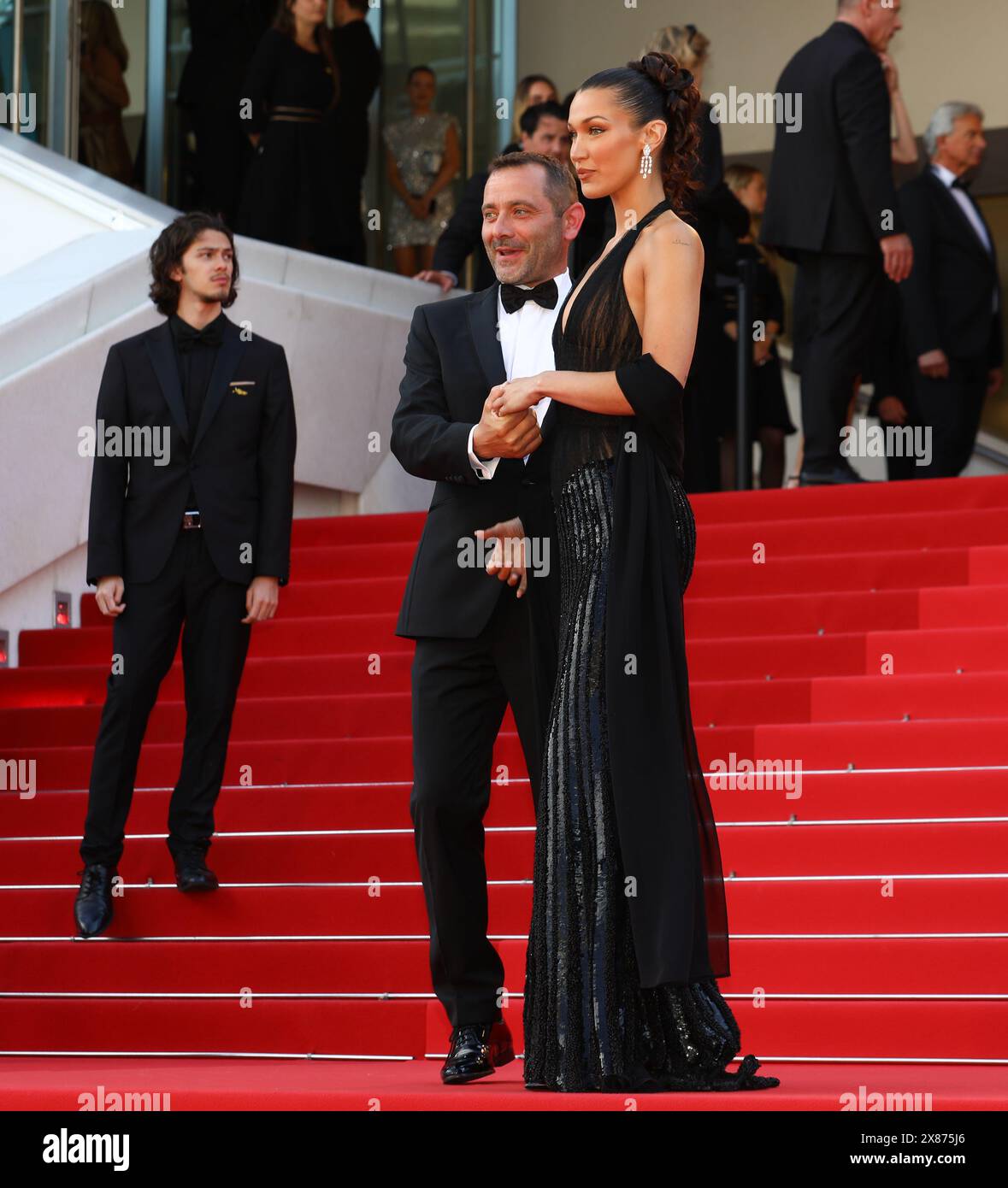 May 23, 2024, Cannes, Cote D'azur, France: BELLA HADID walks the red carpet ahead of 'Beating Hearts' Premiere screening at the 77th Annual Cannes Film Festival at Palais des Festivals in Cannes, France (Credit Image: © Mickael Chavet/ZUMA Press Wire) EDITORIAL USAGE ONLY! Not for Commercial USAGE! Stock Photo