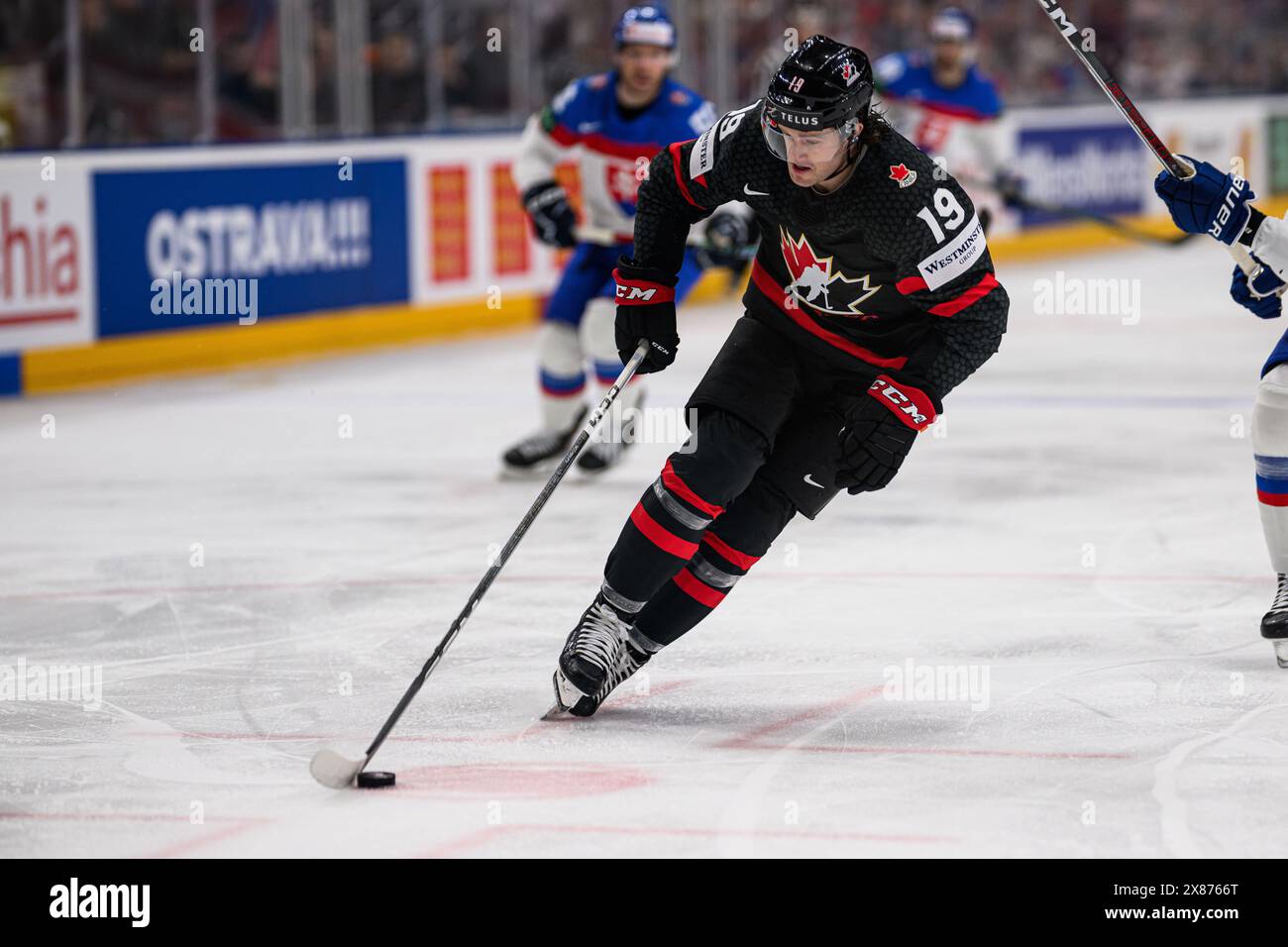 PRAGUE, CZECH REPUBLIC 23 MAY, 2024Mascot Bob. The game of IIHF 2024