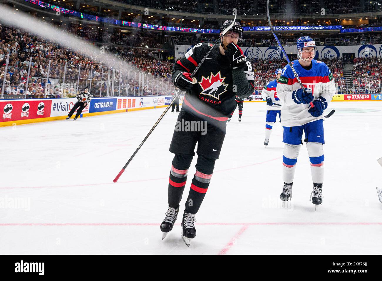 PRAGUE, CZECH REPUBLIC 23 MAY, 2024Mascot Bob. The game of IIHF 2024