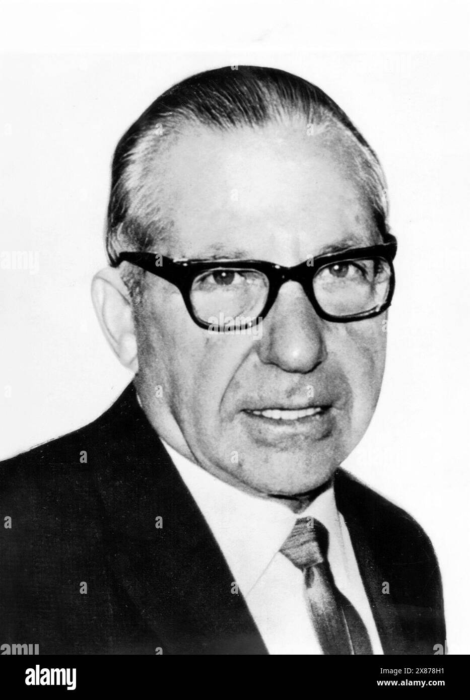 Frank Costello. Portrait of the American crime boss, Frank Costello (b. Francesco Castiglia, 1891-1973) in 1964 Stock Photo