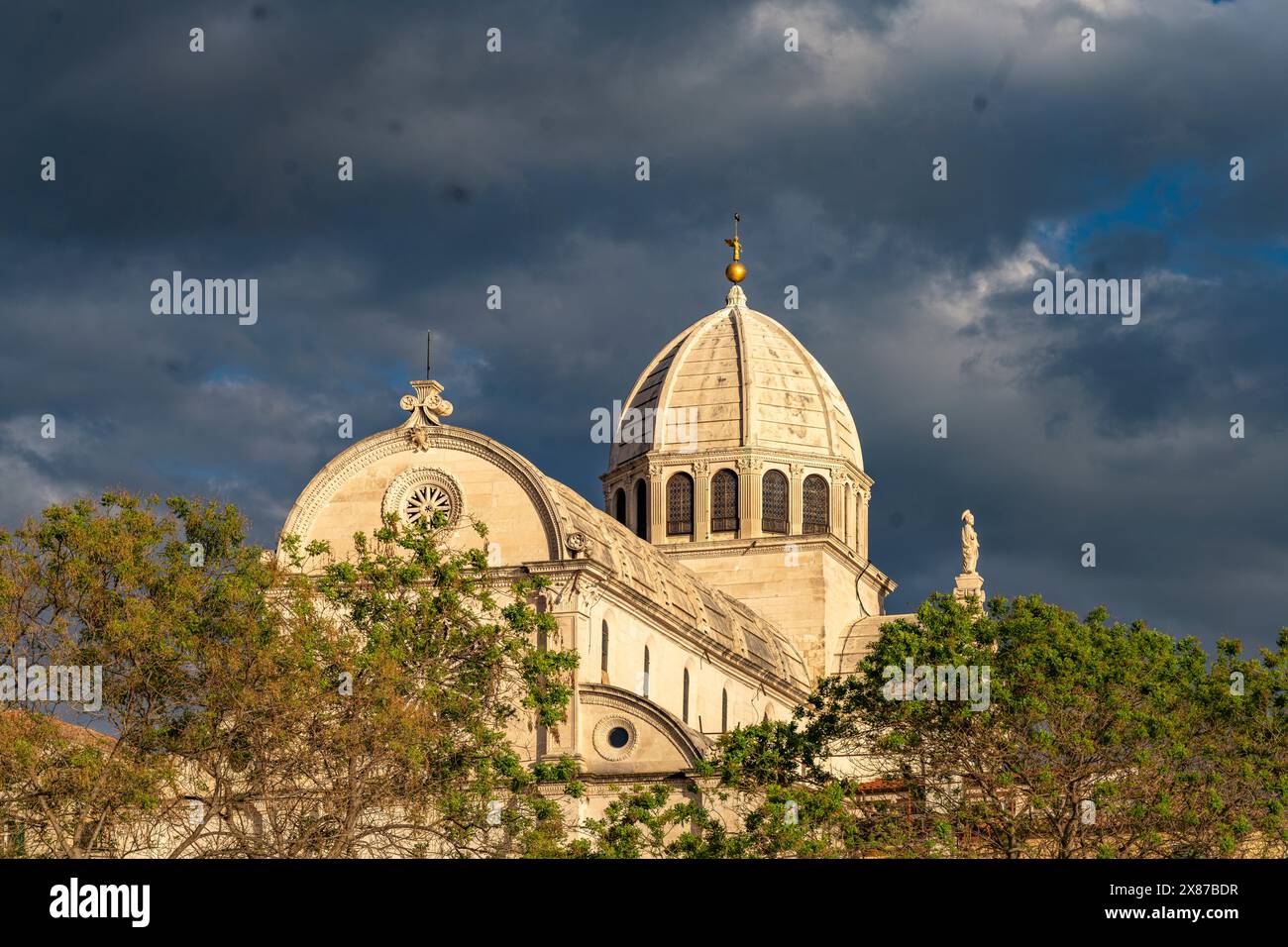 Die Kathedrale des heiligen Jakob, UNESCO Welterbe in Sibenik, Kroatien, Europa Stock Photo