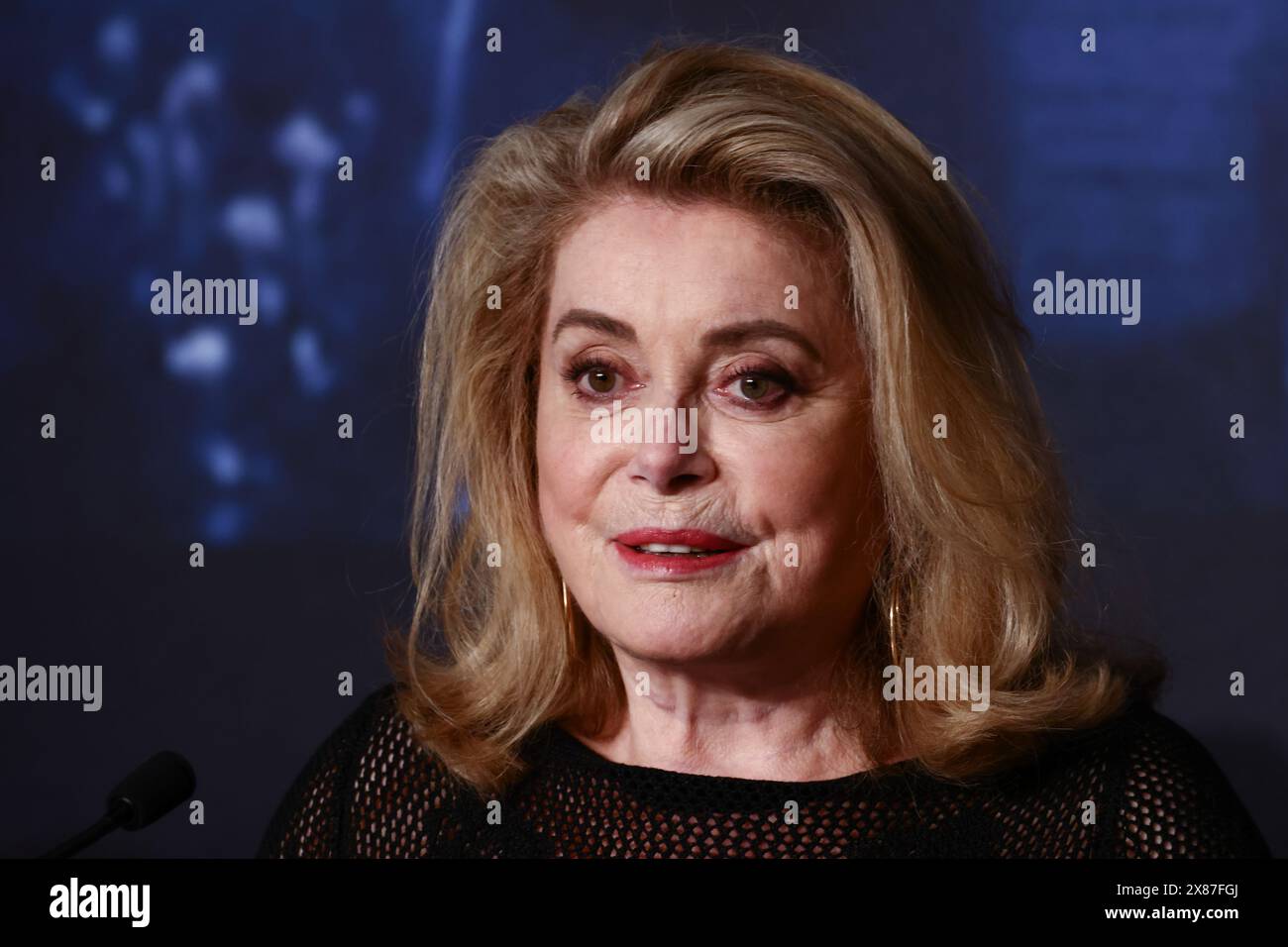 Catherine Deneuve at the press conference for The April Fools