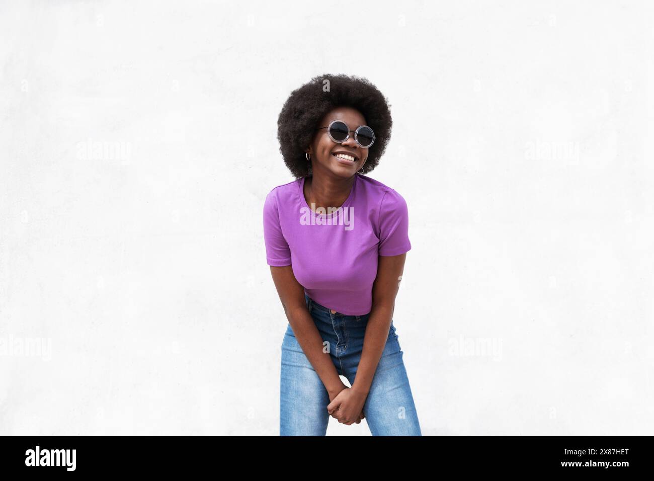 Shot happy young afro hi-res stock photography and images - Alamy