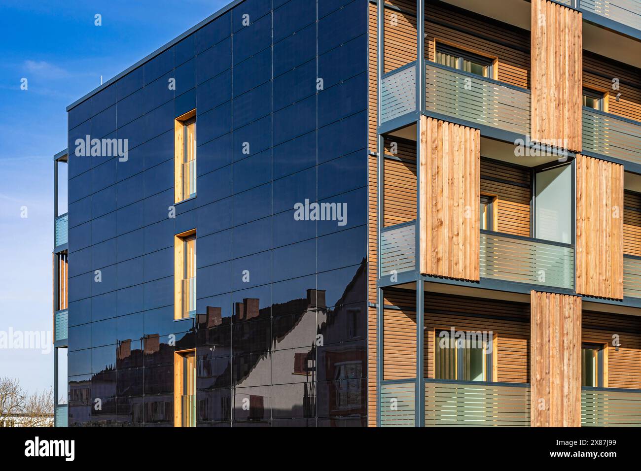 Germany, Baden-Wurttemberg, Stuttgart, Side of modern suburban ...