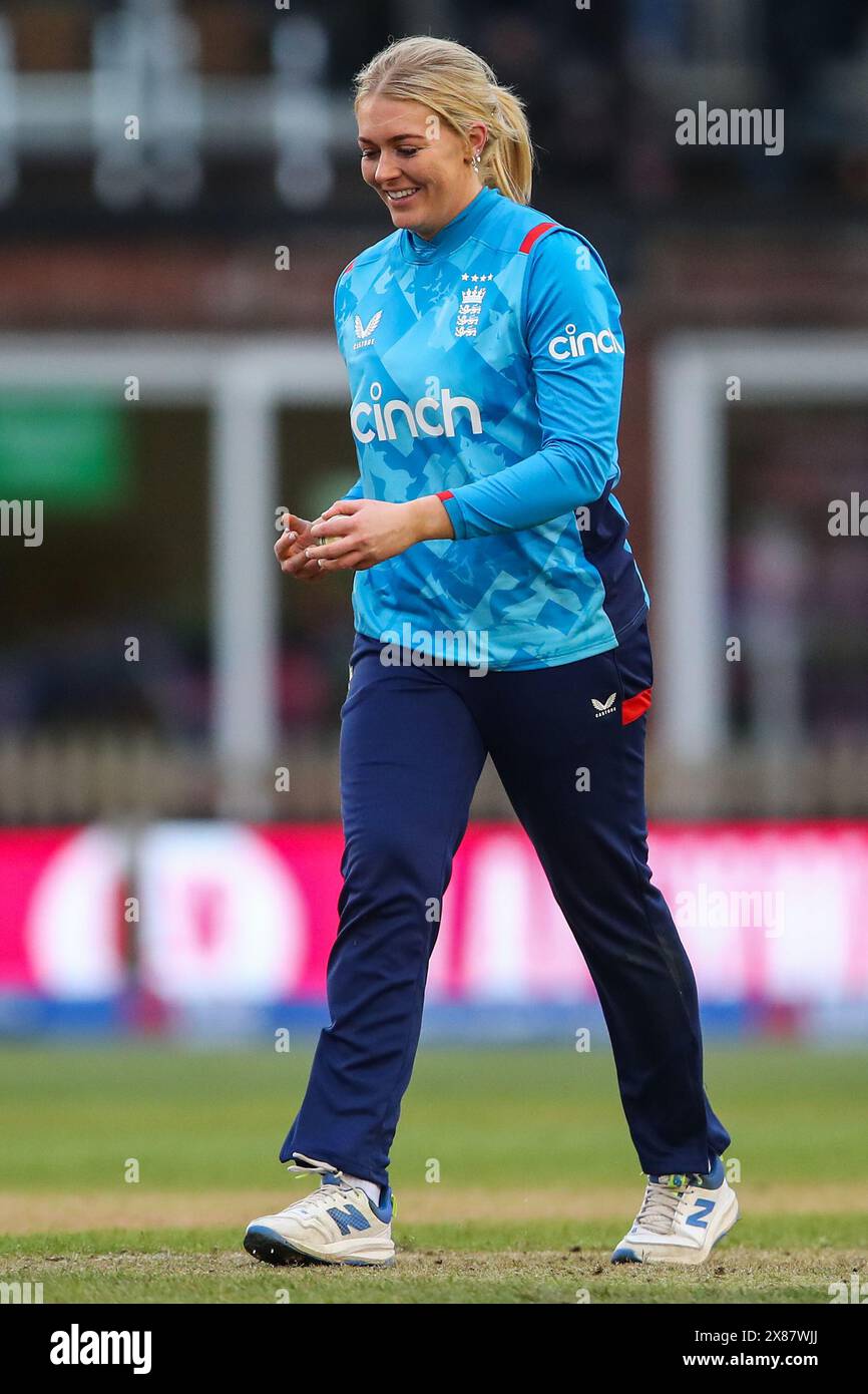 Sarah Glenn of England during the England Women v Pakistan Women 1st Metro Bank ODI match England vs Pakistan at The Incora County Ground, Derby, United Kingdom, 23rd May 2024  (Photo by Gareth Evans/News Images) Stock Photo