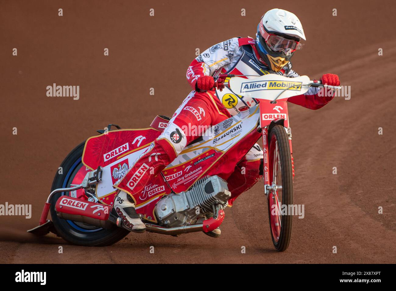 Four Time World Speedway Champion Bartosz Zmarzlik Polish Speedway Rider Representing Poland In Great Britain v Poland Speedway Meeting Stock Photo