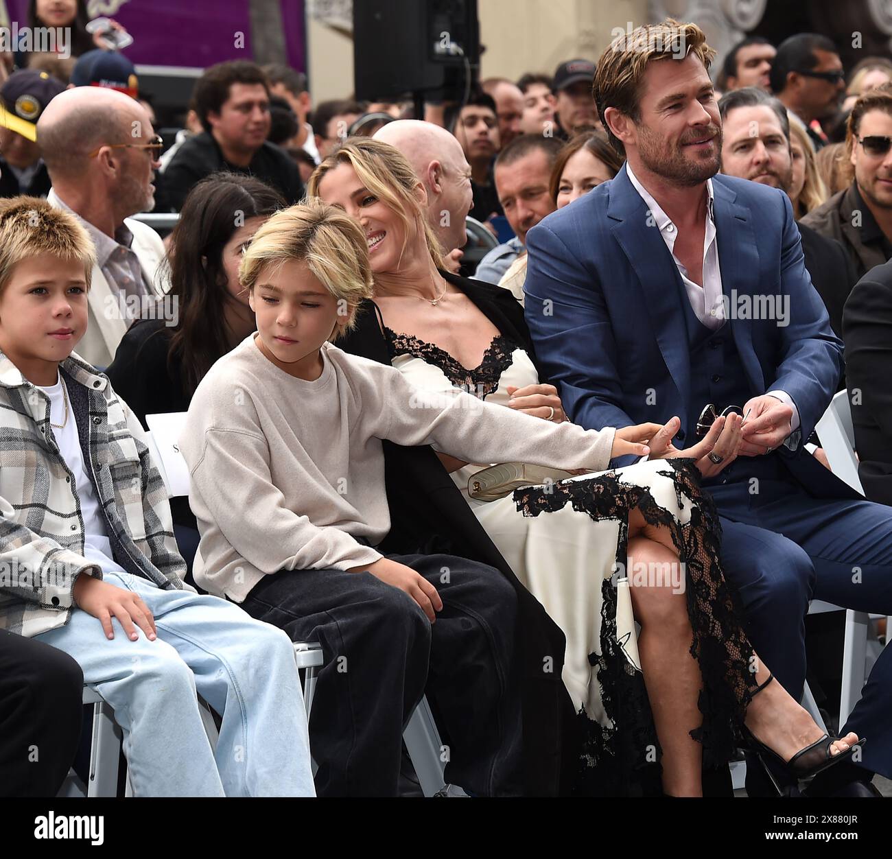 Hollywood, USA. 23rd May, 2024. Tristan Hemsworth, Sasha Hemsworth and