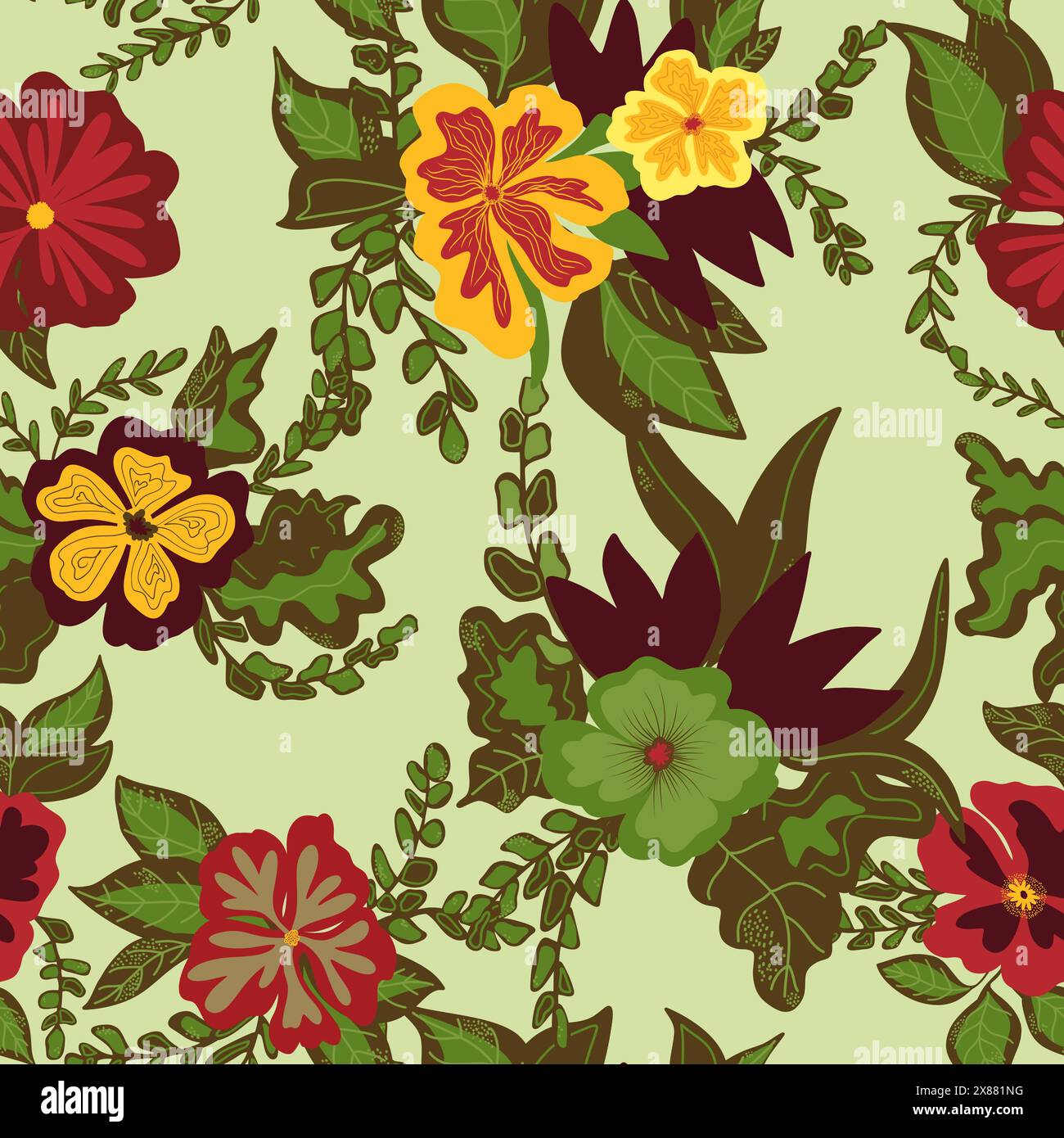 Vector seamless overlapping pattern Stock Vector Image & Art - Alamy