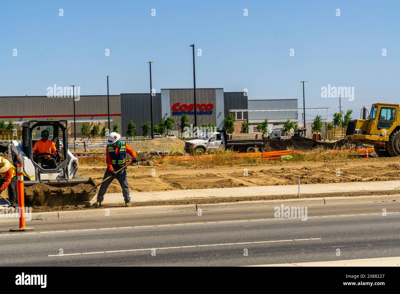 A new Costco Wholesale warehouse store under construction in Riverbank California Stanislaus County USA Stock Photo