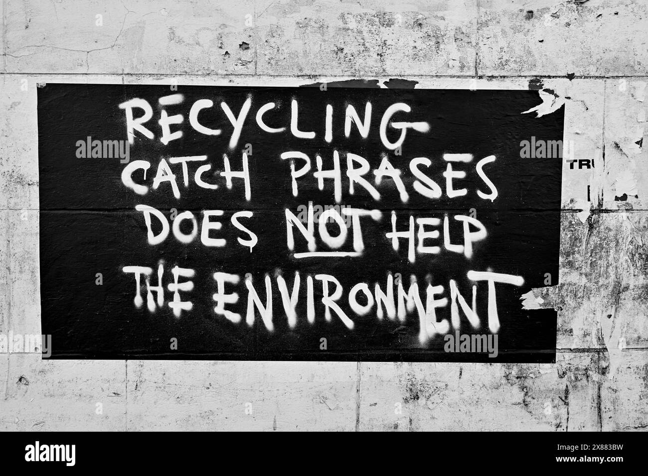 Recycling catch phrases does not help the environment Stock Photo Alamy