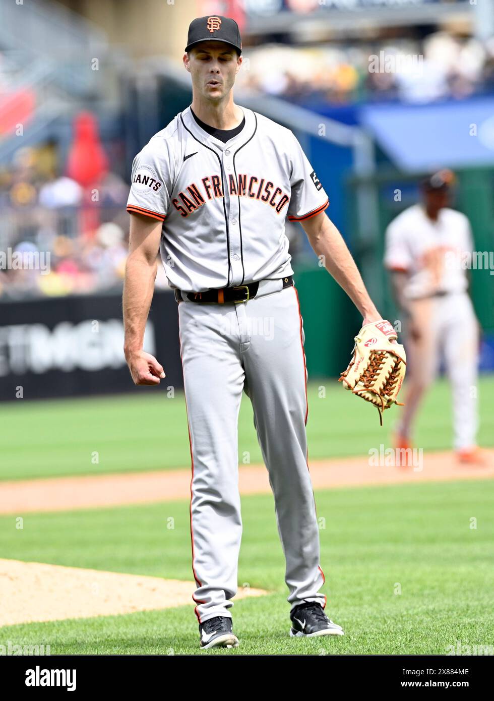 San Francisco Giants pitcher Tyler Rogers (71) reacts following the