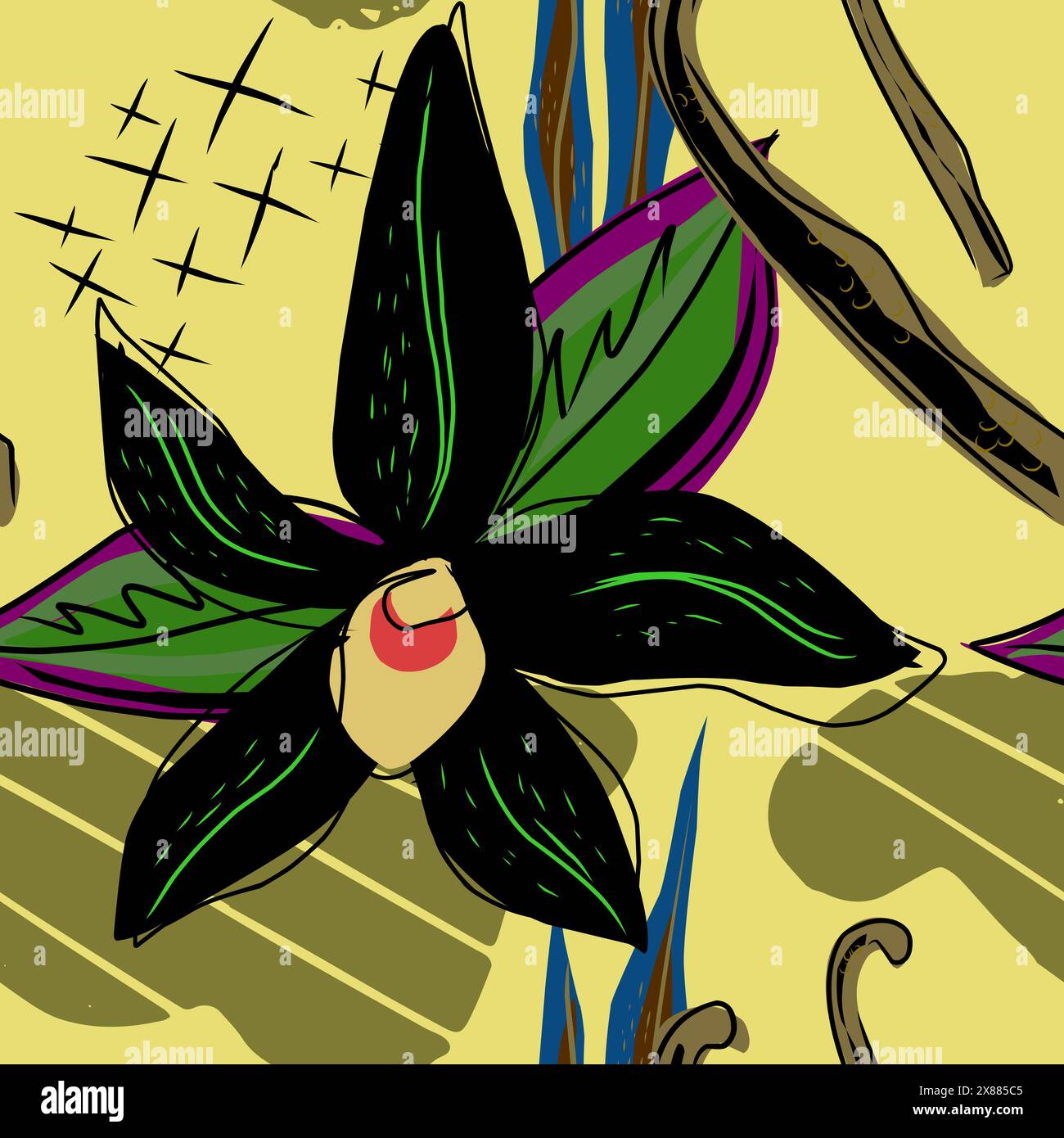 Vector seamless overlapping pattern Stock Vector Image & Art - Alamy