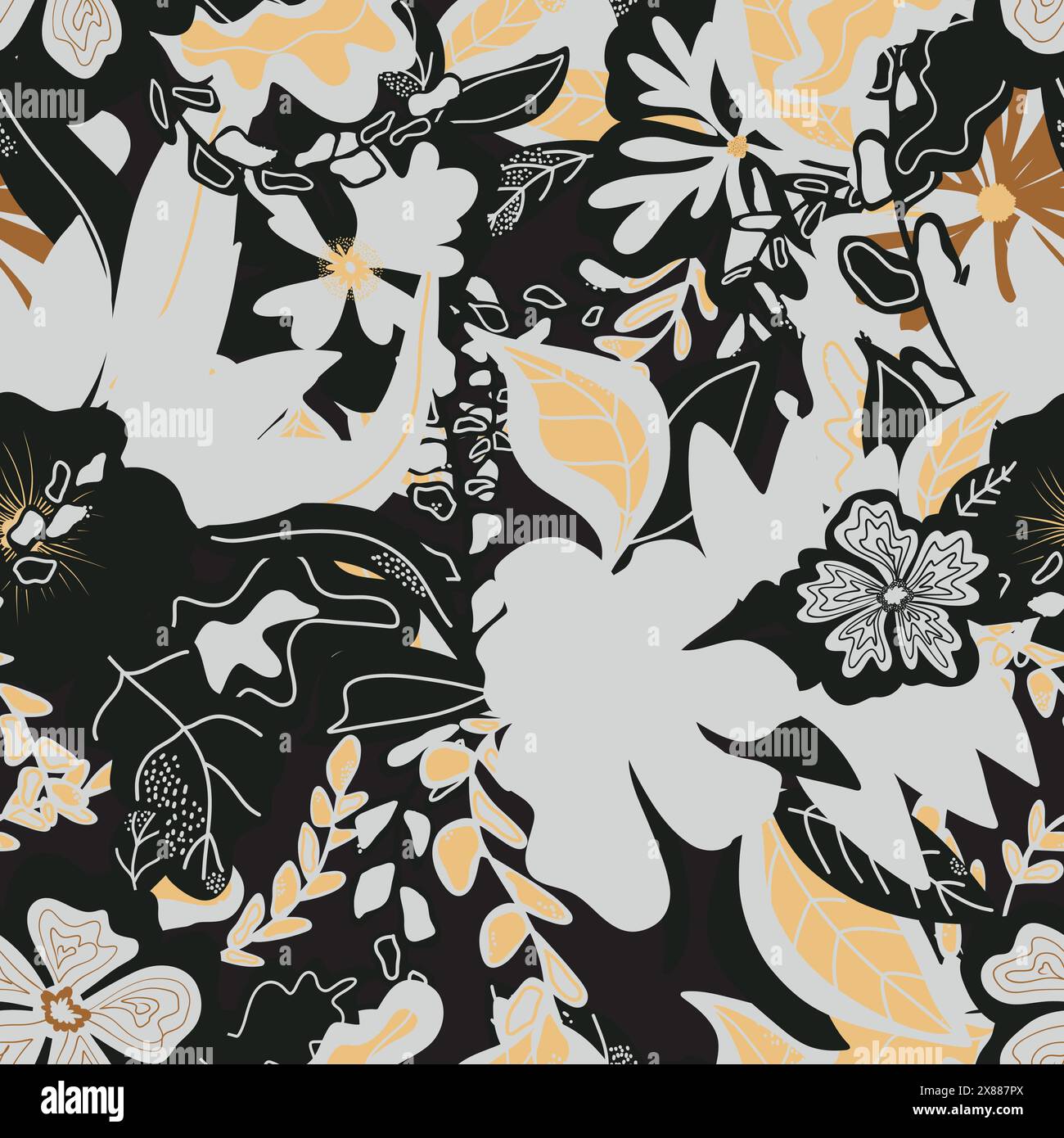 Vector seamless overlapping pattern Stock Vector Image & Art - Alamy