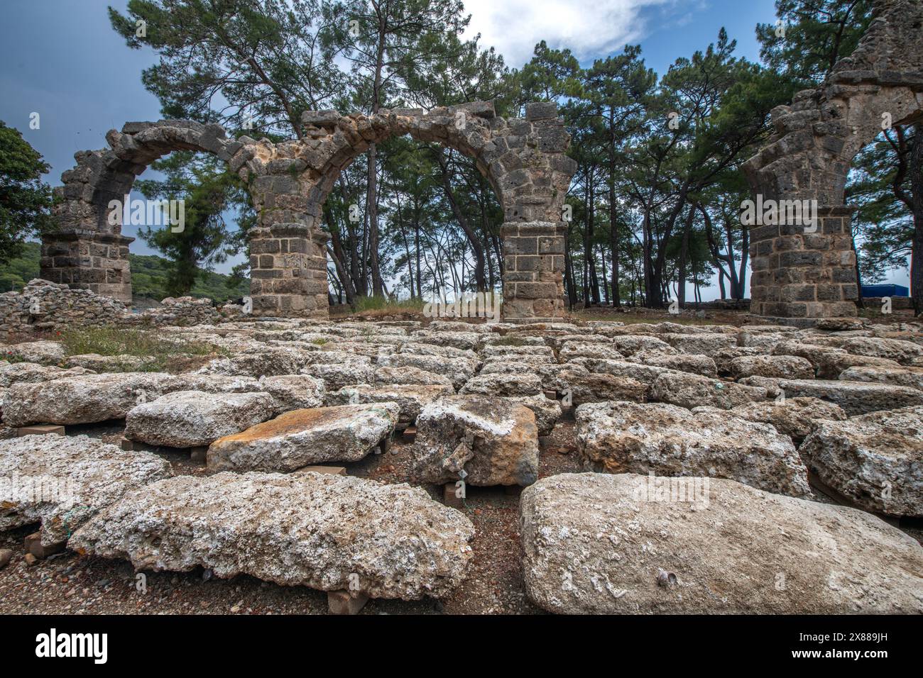 Phaselis ancient city and ruins Antalya Kemer Stock Photo - Alamy