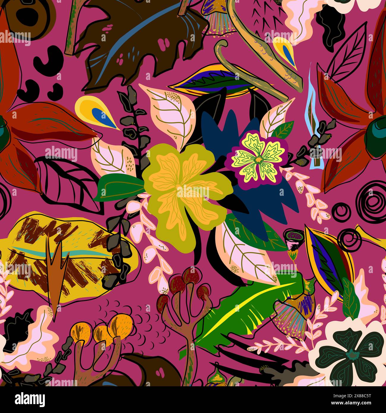 Vector seamless overlapping pattern Stock Vector Image & Art - Alamy