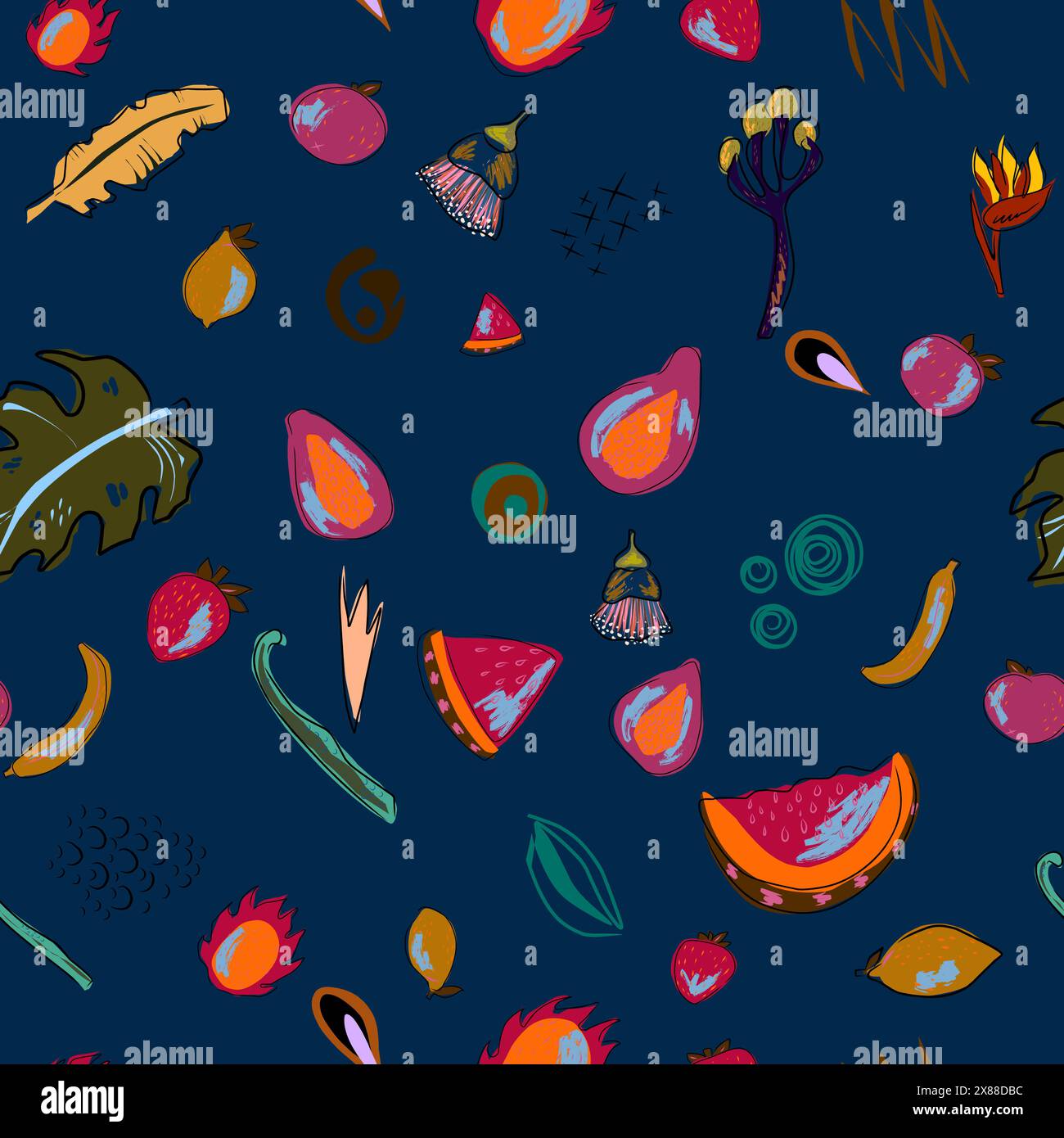 Vector seamless overlapping pattern Stock Vector Image & Art - Alamy