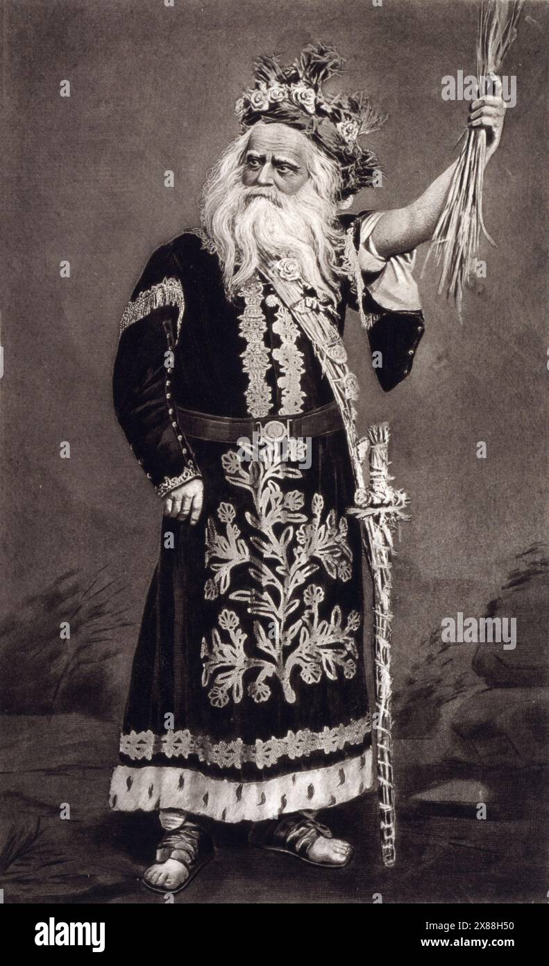 Edwin Forrest as King Lear, Edwin Forrest (1806 – 1872) American Shakespearean actor. Stock Photo