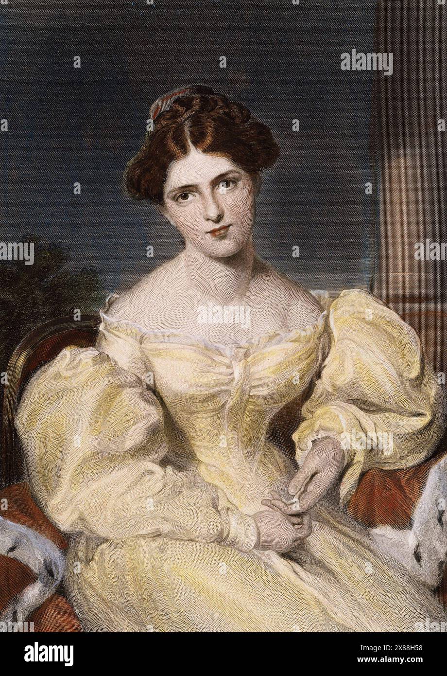 Fanny Kemble, Frances Anne 'Fanny' Kemble (1809 – 1893) British actress and writer Stock Photo