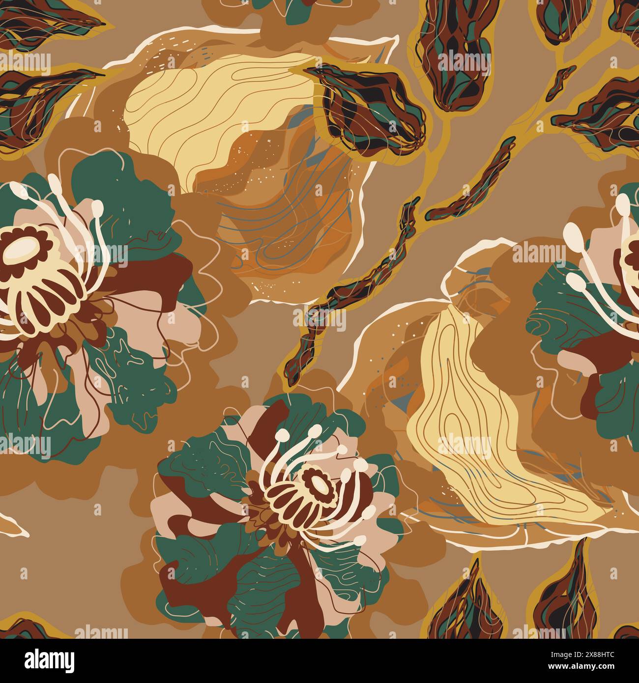 Vector seamless overlapping pattern Stock Vector Image & Art - Alamy