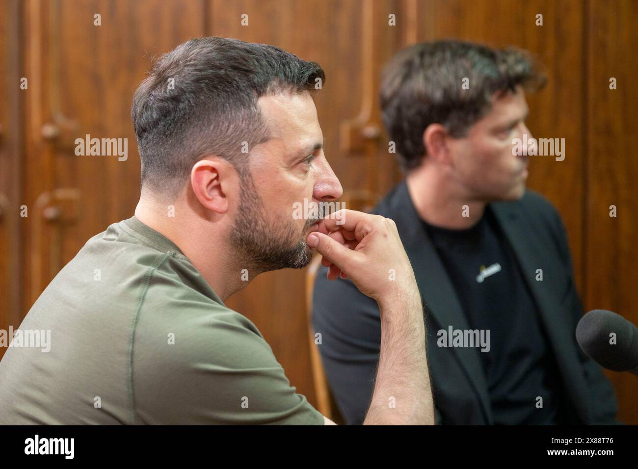 Kiev, Ukraine. 23rd May, 2024. Ukrainian President Volodymyr Zelenskyy