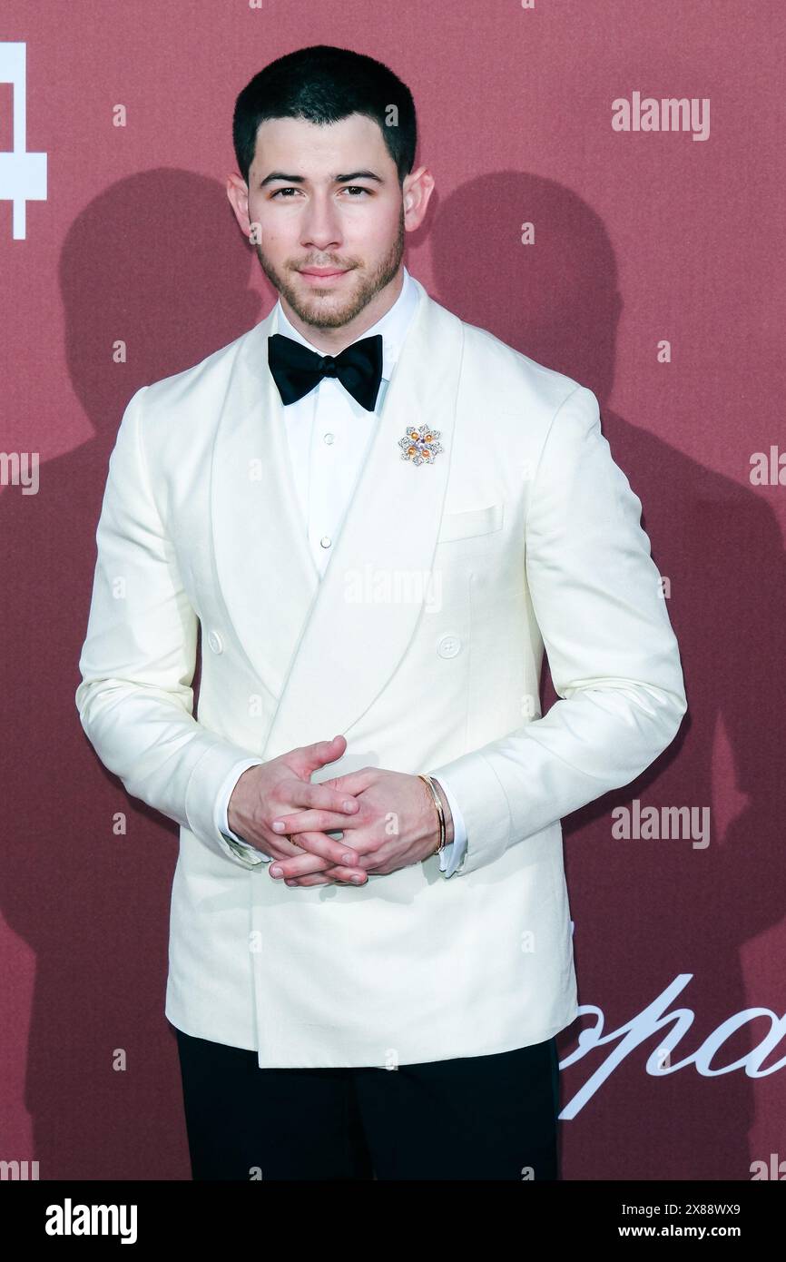 Antibes, France. 23 May 2024. Nick Jonas poses on the Red Carpet at the
