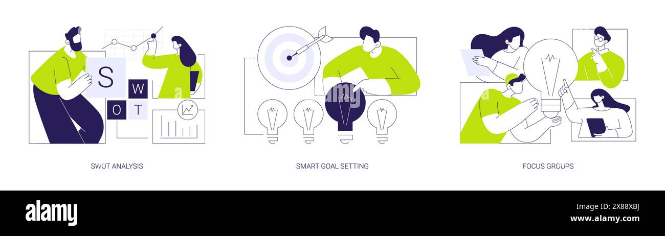 Business analysis instruments abstract concept vector illustrations ...