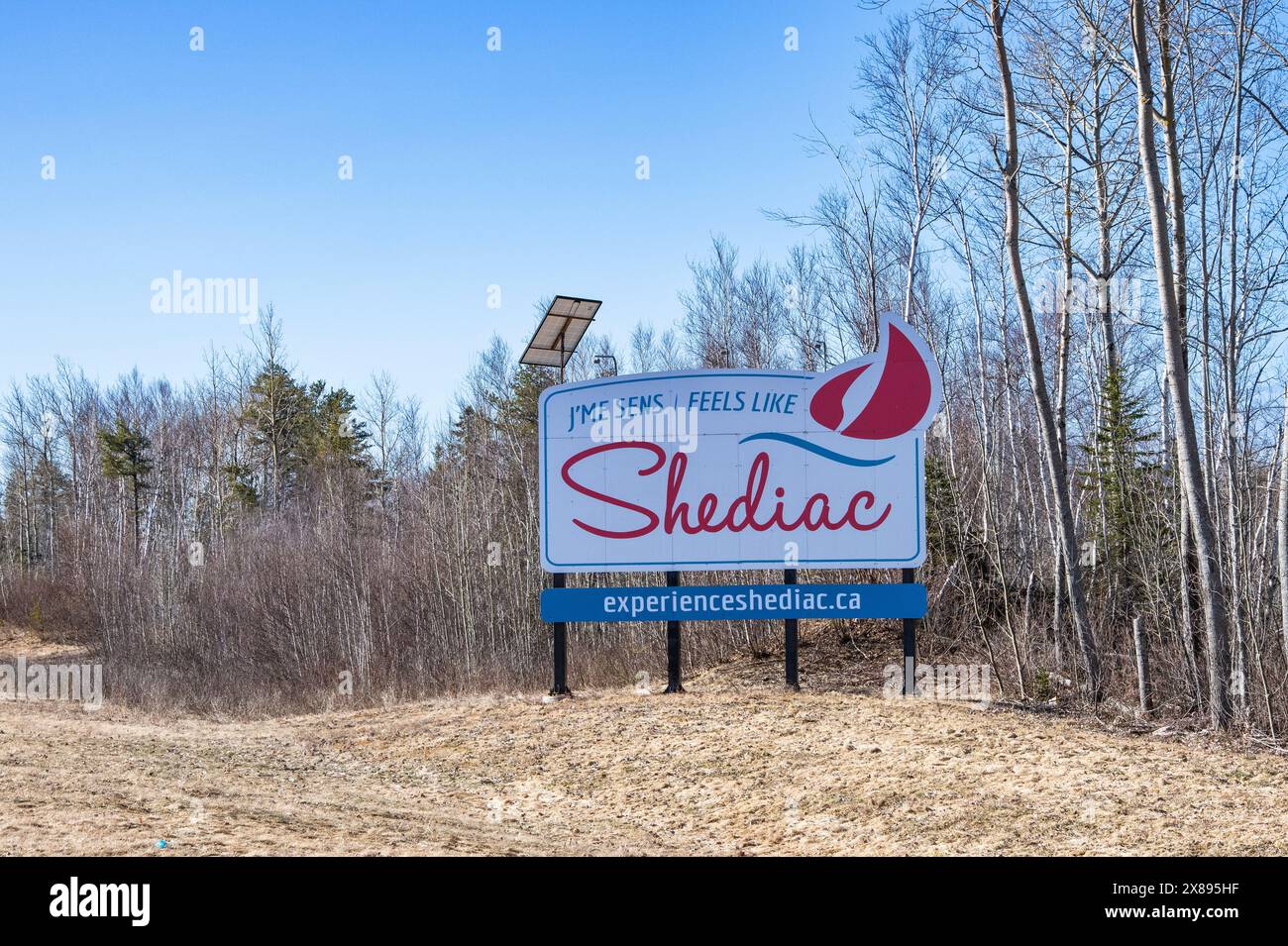 Feels like lobster sign in Shediac, New Brunswick, Canada Stock Photo