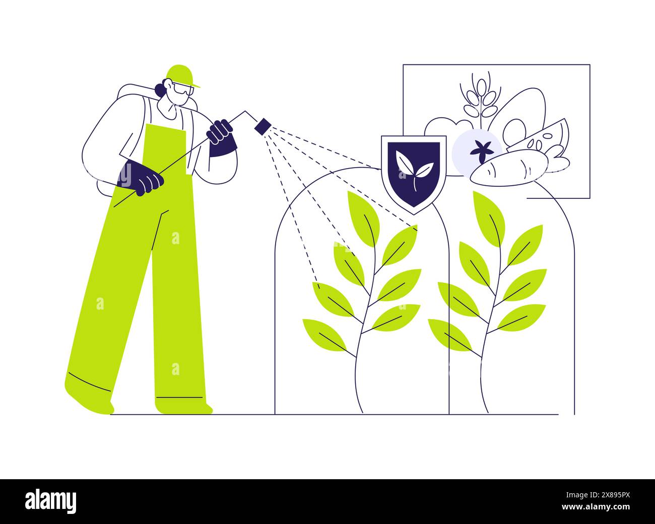Biological crop protection products abstract concept vector