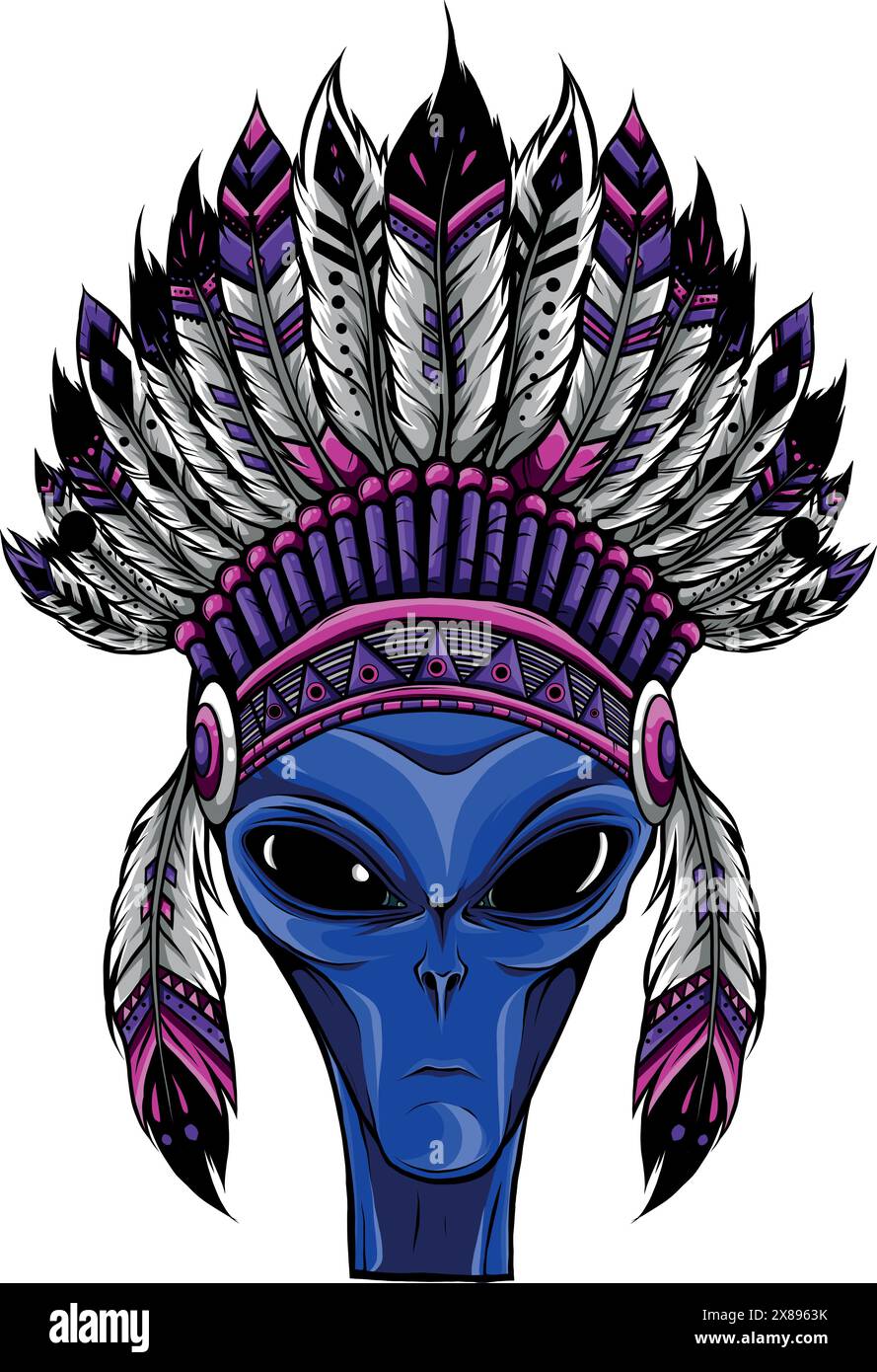Alien head. vector illustration design of extraterrestrial humanoid ...