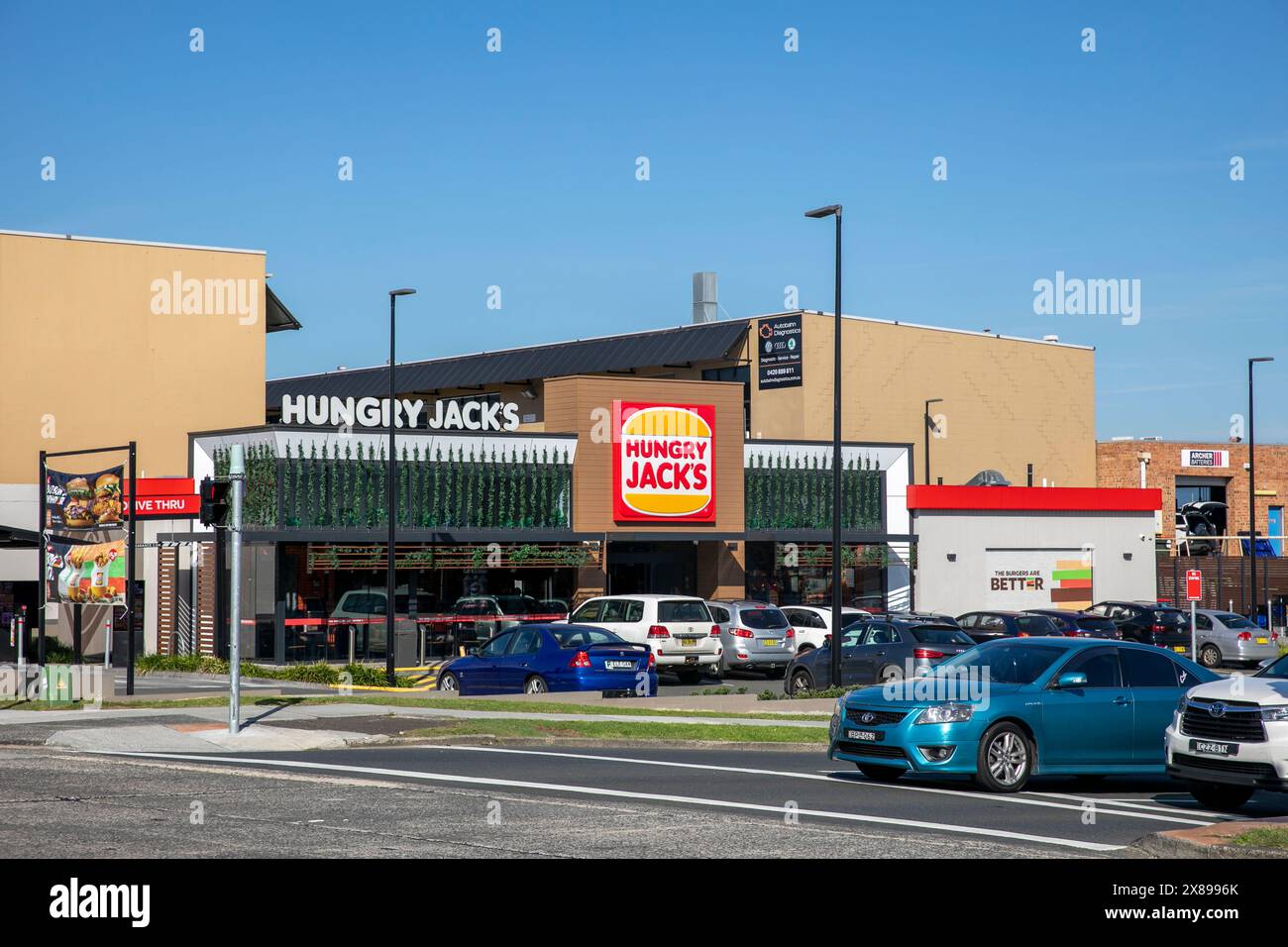 Hungry Jacks burger and takeaway food restaurant in Brookvale,North Sydney,NSW,Australia Stock Photo