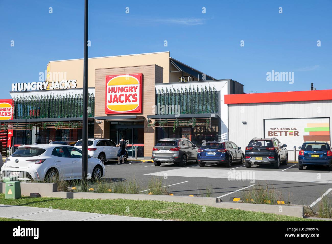 Hungry Jacks burger and takeaway food restaurant in Brookvale,North Sydney,NSW,Australia Stock Photo