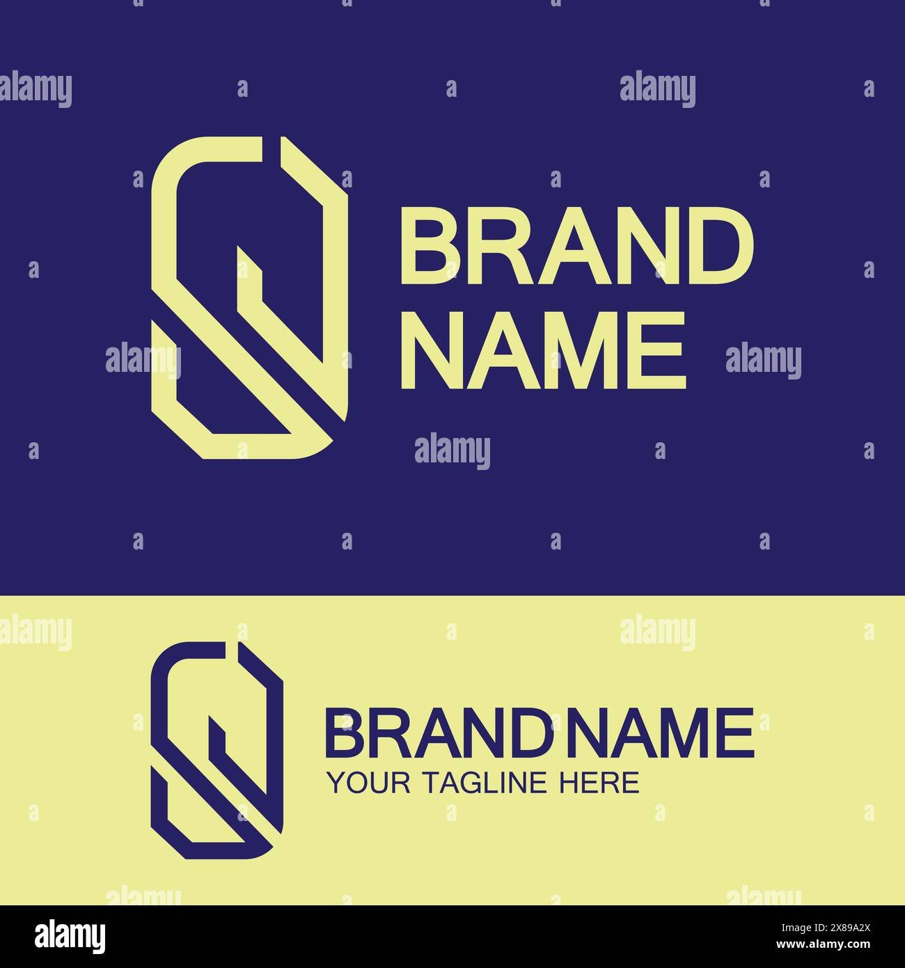 Creative letter SJ or JS monogram  simple logo design. Stock Vector
