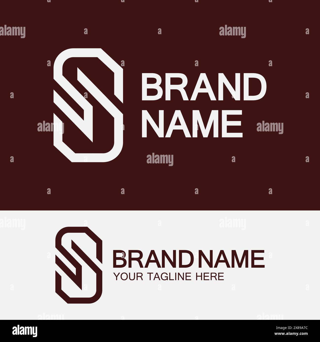Creative letter SJ or JS monogram  simple logo design. Stock Vector
