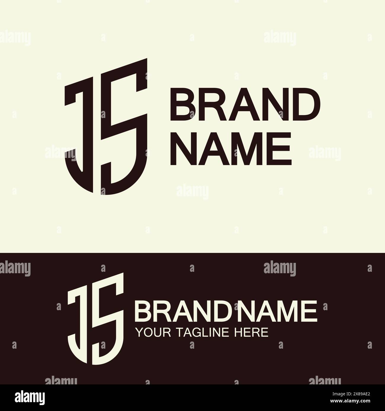 Creative letter SJ or JS monogram  simple logo design. Stock Vector