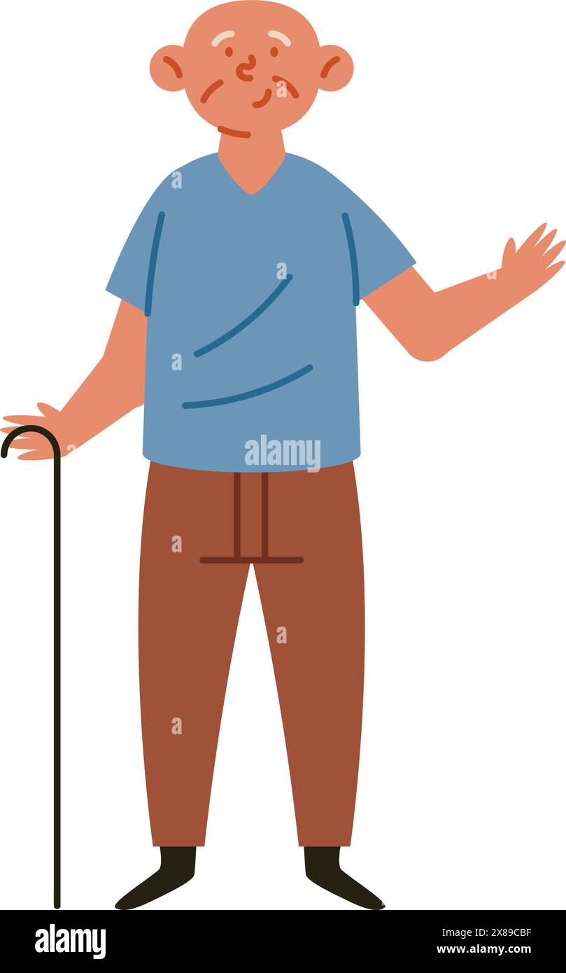 old man with a cane Stock Vector Image & Art - Alamy