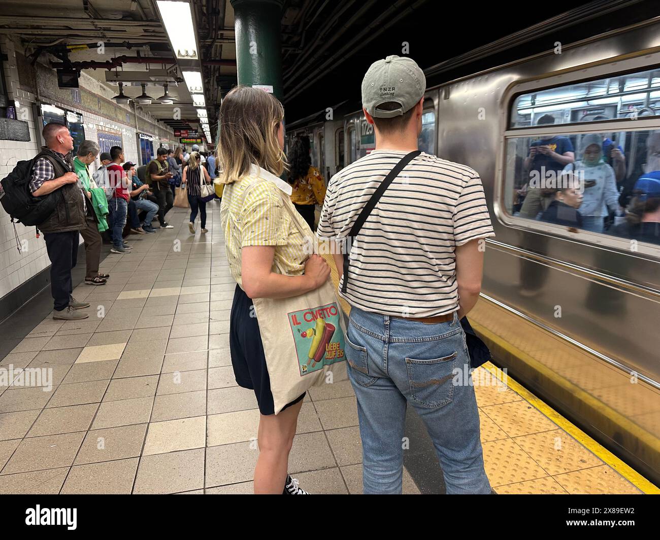New York, New York - 77th Street Subway Station Mosaic Sign