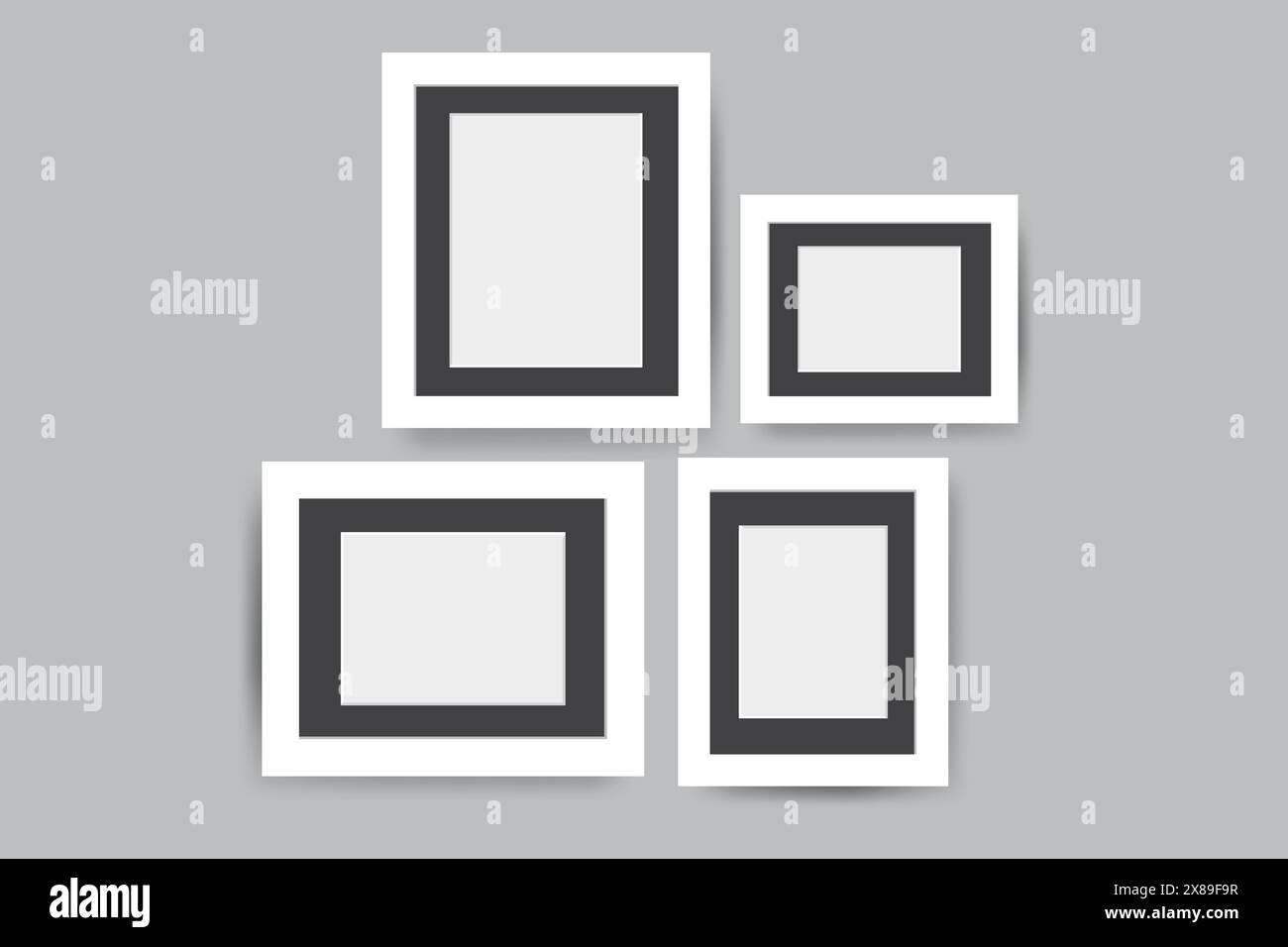 Templates photo collage image frames for photo or Picture Stock Vector
