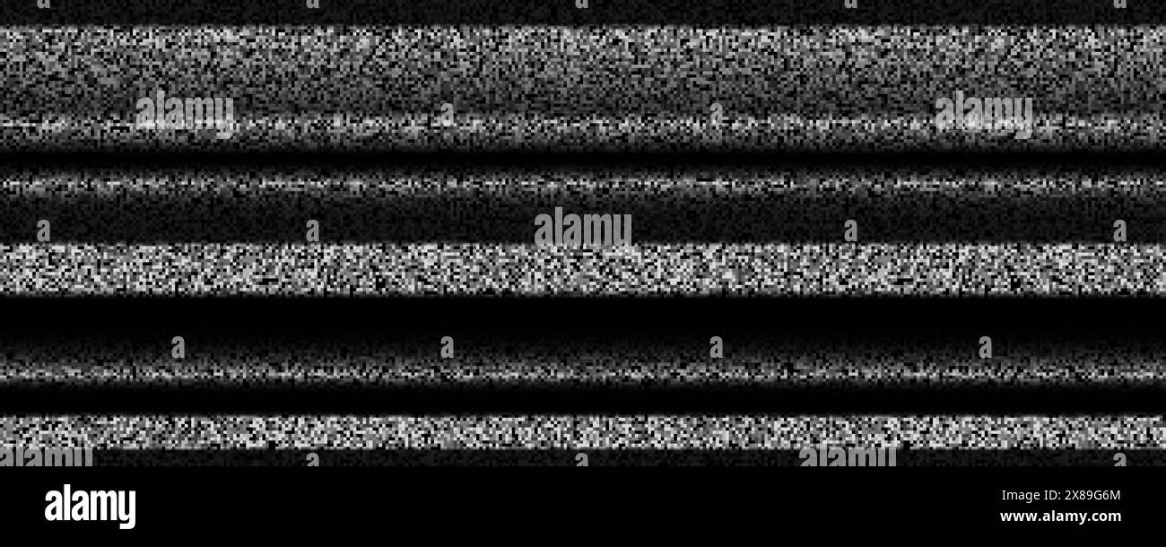 TV static noise background. Glitched pixelated screen texture. VHS ...