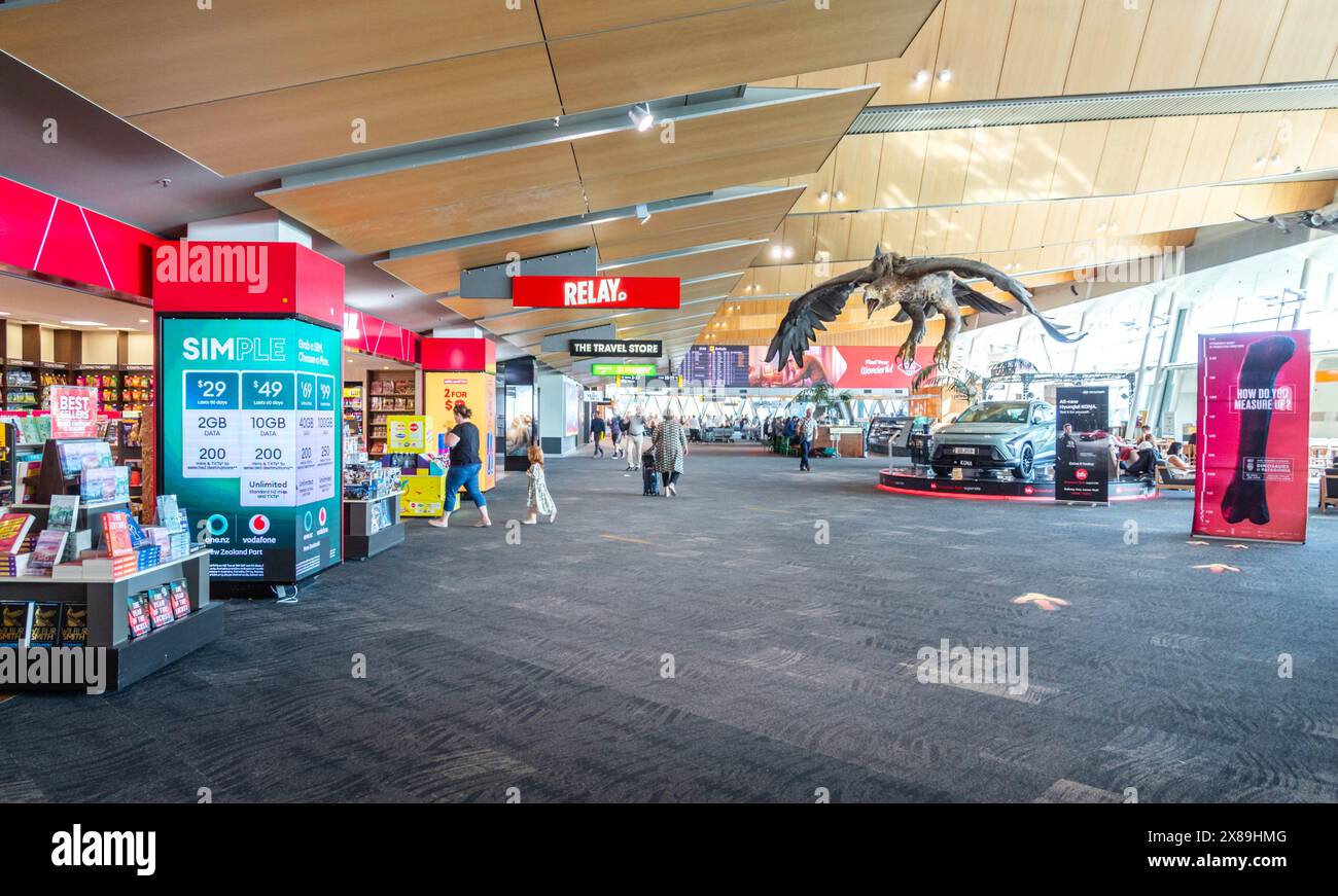 Level One inside Wellington International Airport Terminal. Stock Photo