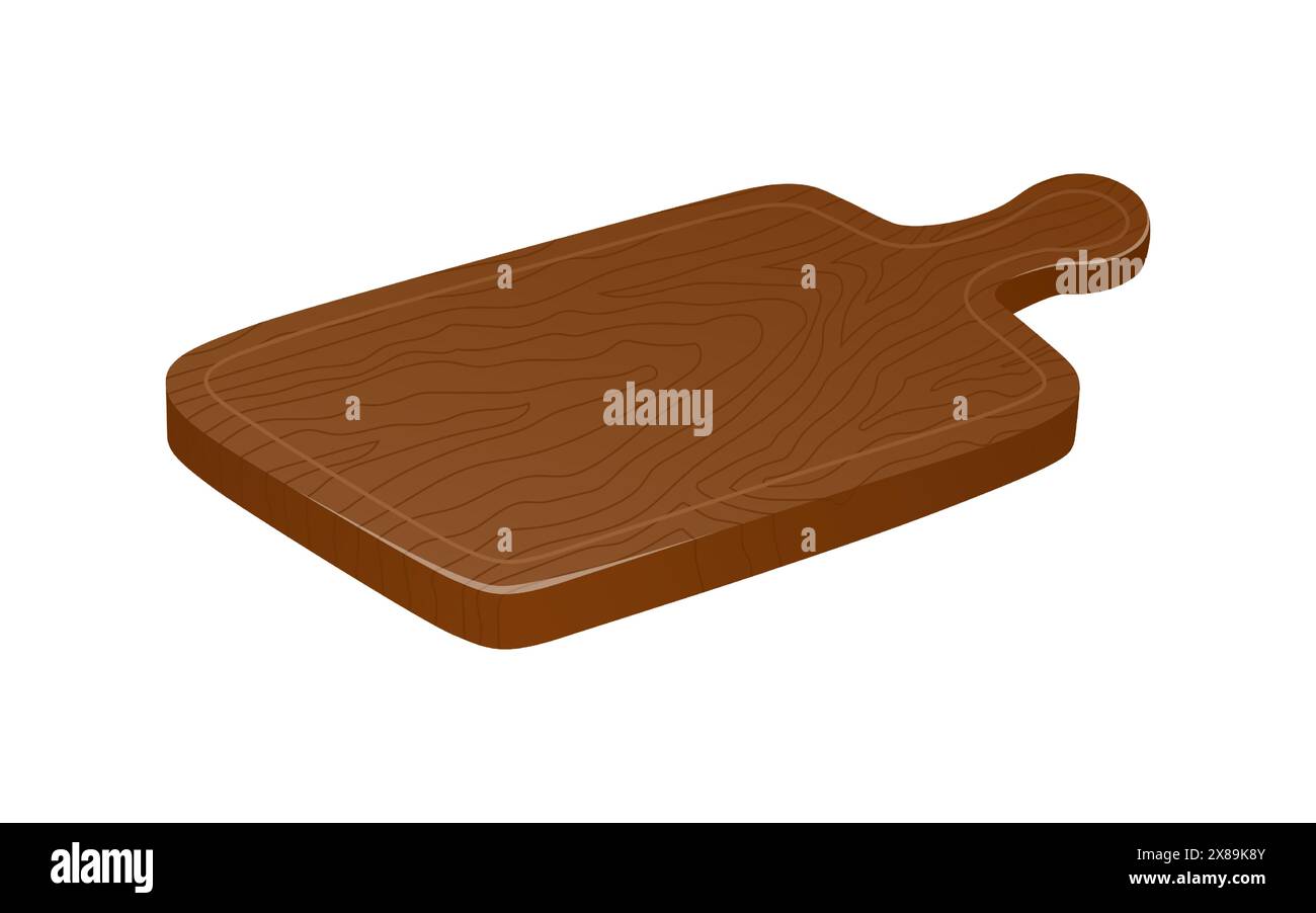 Wooden cutting board, kitchen utensil. For cooking and serving dishes