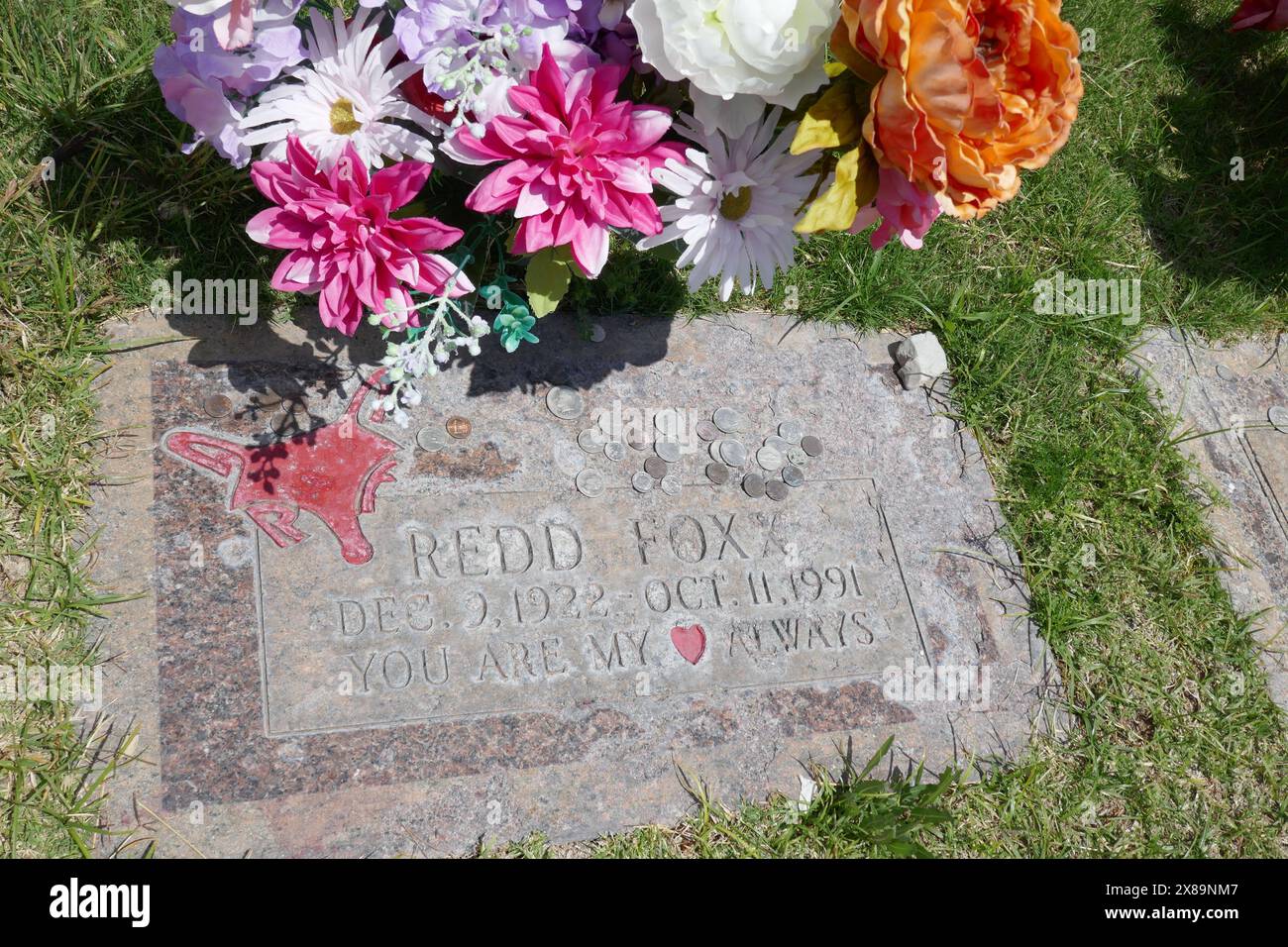 Las Vegas, Nevada, USA 14th May 2024 Actor Redd Foxx Grave in Devotion